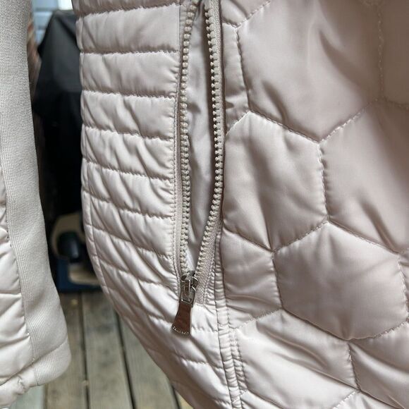 Calvin Klein Parka Coat Quilted Pale blush Pink Beige Rose Gold Size Small: - Picture 7 of 16